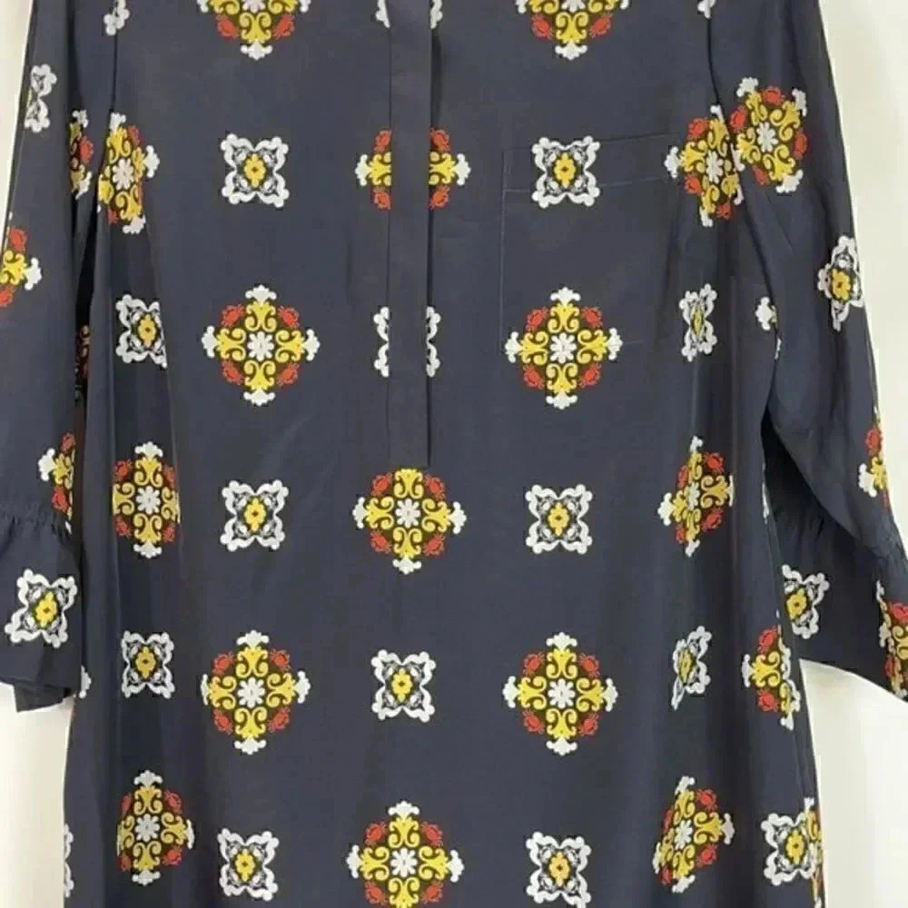 Crown & Ivy navy lined 12p with 3/4 sleeves dress - Picture 6 of 8
